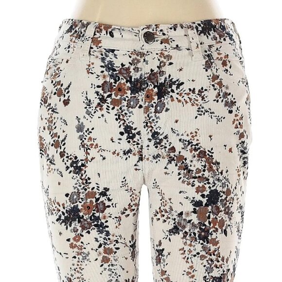 Free People Denim - Free People Floral Print Skinny Straight Ankle Pants Size 25